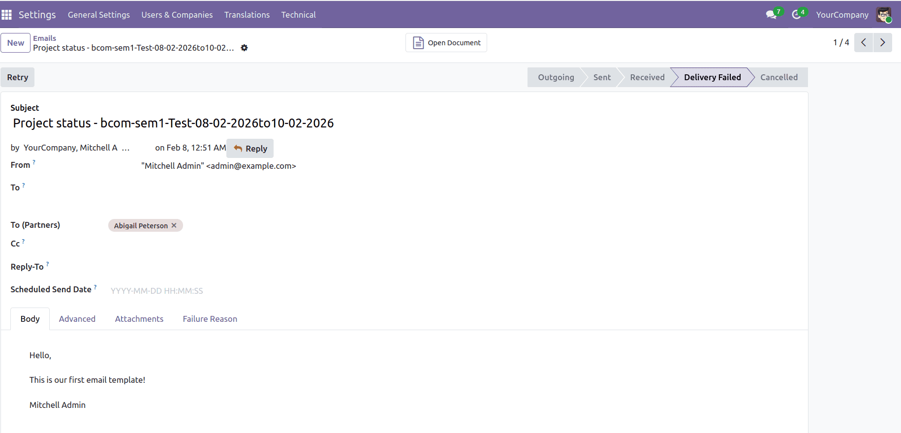 How to Send Email From Code in Odoo 19-cybrosys