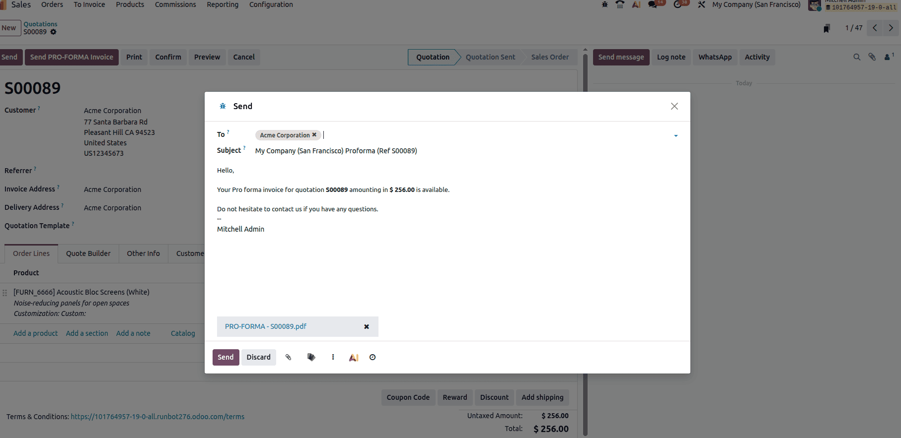How to Send Pro-Forma Invoices to Customers in Odoo 19-cybrosys