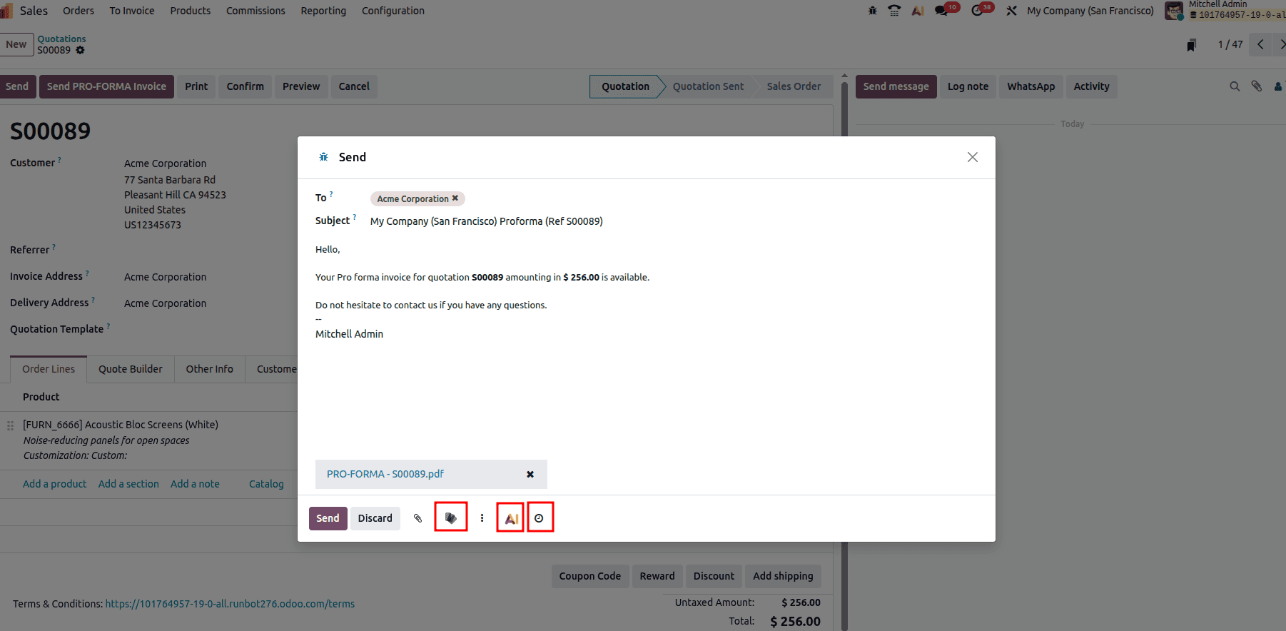How to Send Pro-Forma Invoices to Customers in Odoo 19-cybrosys