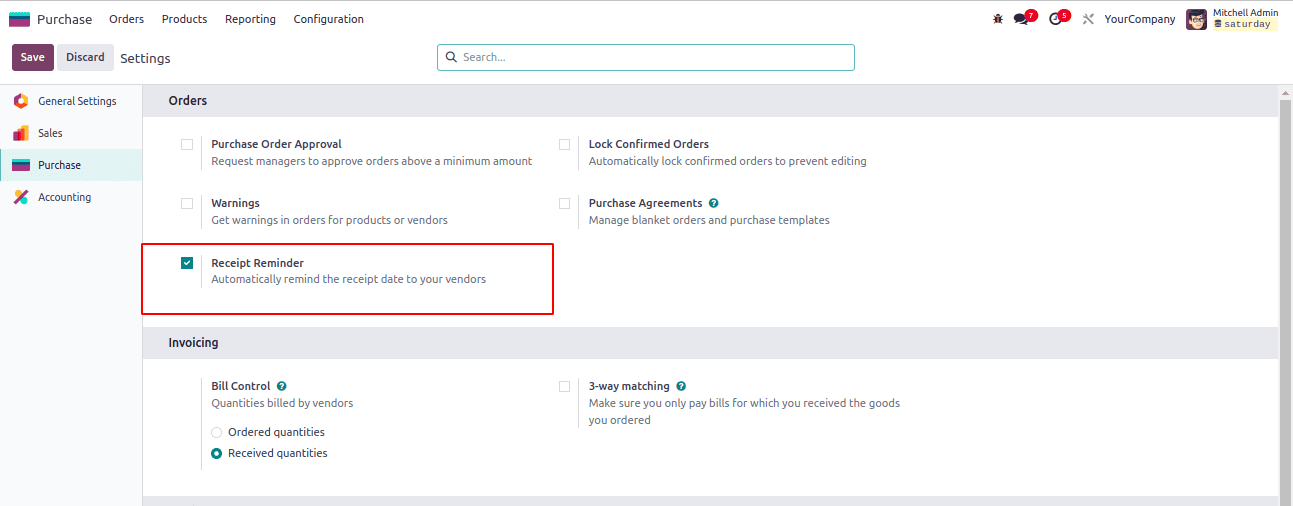 How to Send Vendor Receipt Reminder in Odoo 18 Purchase-cybrosys