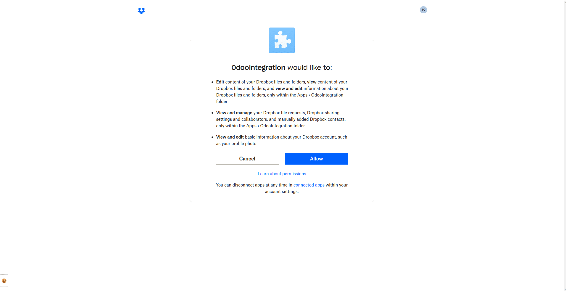 How to Setup Dropbox Integration in Odoo 16