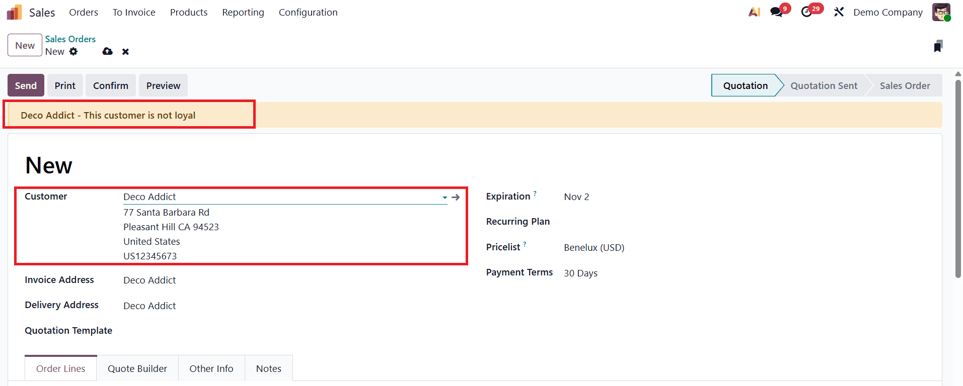 How to Set Alerts and Warnings for Customers and Products in Odoo 19-cybrosys