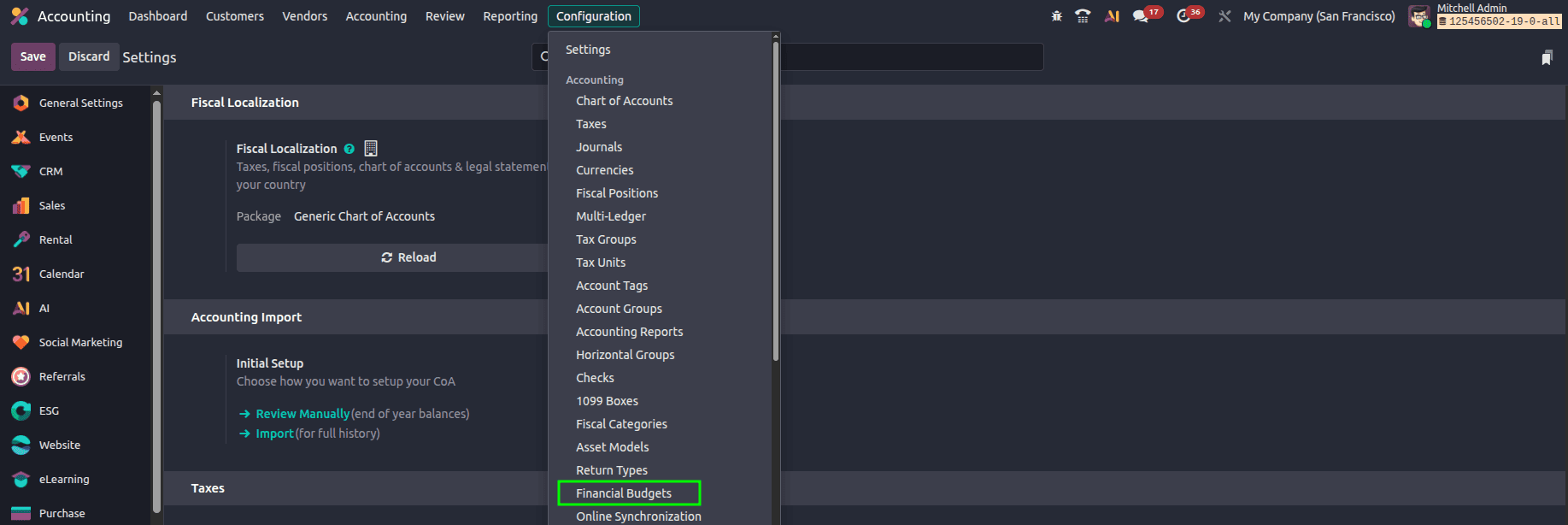 How to Set and Track Financial Budgets in Accounting in Odoo 19-cybrosys