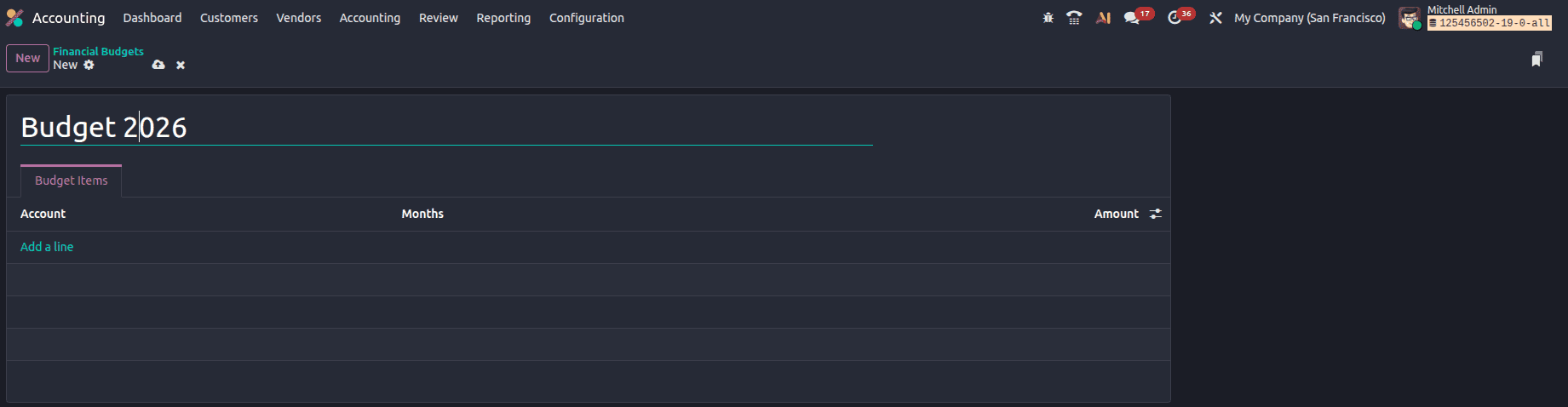 How to Set and Track Financial Budgets in Accounting in Odoo 19-cybrosys