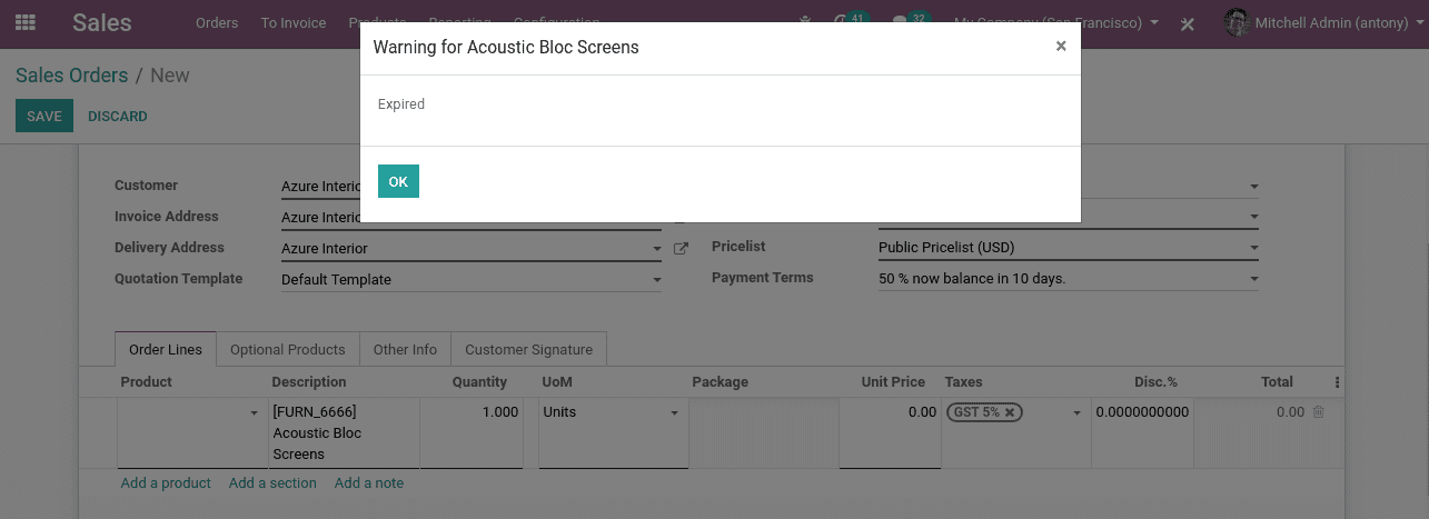 how-to-set-blocking-informative warning-odoo-13