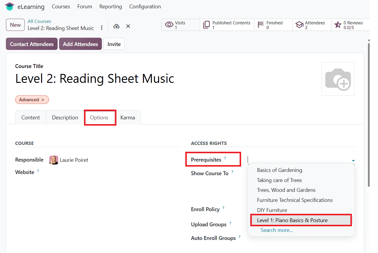 How to Set Course Prerequisites and Learning Paths in Odoo 20 eLearning-cybrosys