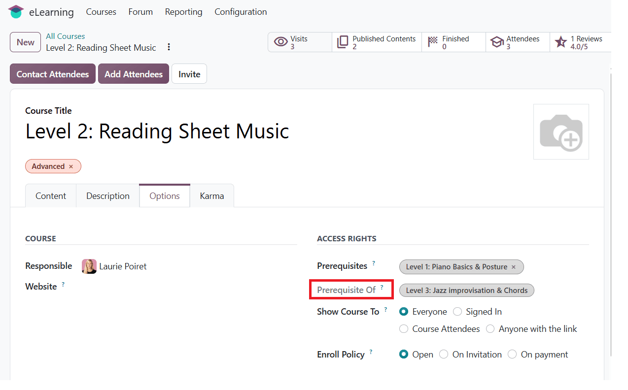 How to Set Course Prerequisites and Learning Paths in Odoo 20 eLearning-cybrosys