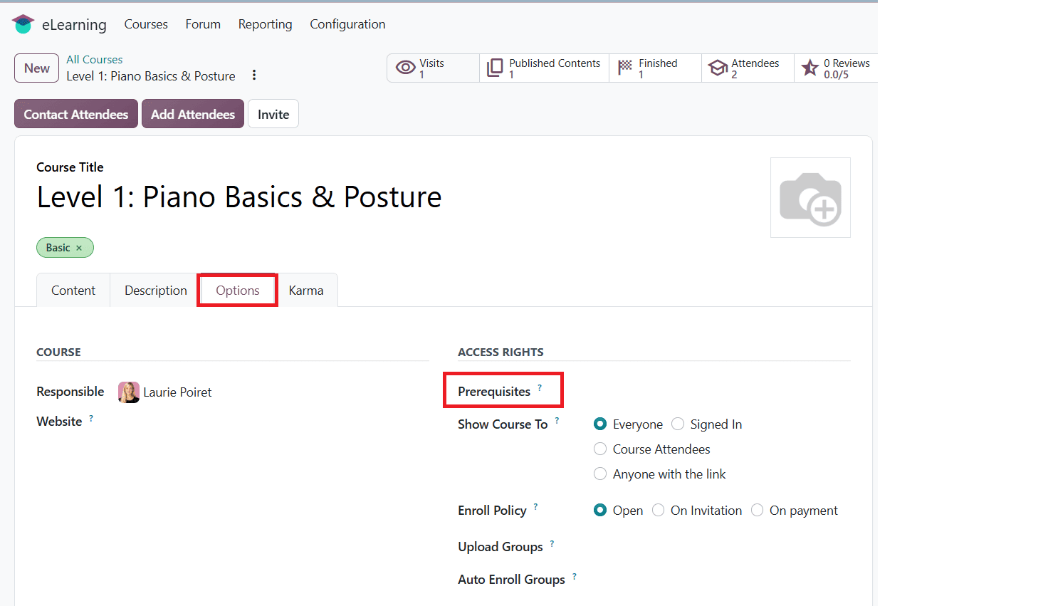 How to Set Course Prerequisites and Learning Paths in Odoo 20 eLearning-cybrosys