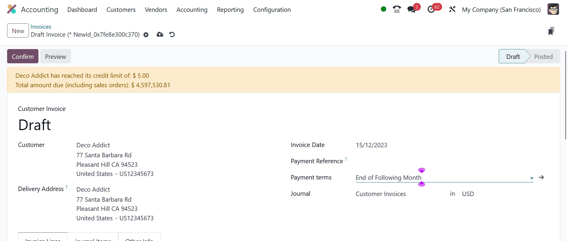 How to Set Default Terms & Conditions in Odoo 17 Accounting-cybrosys