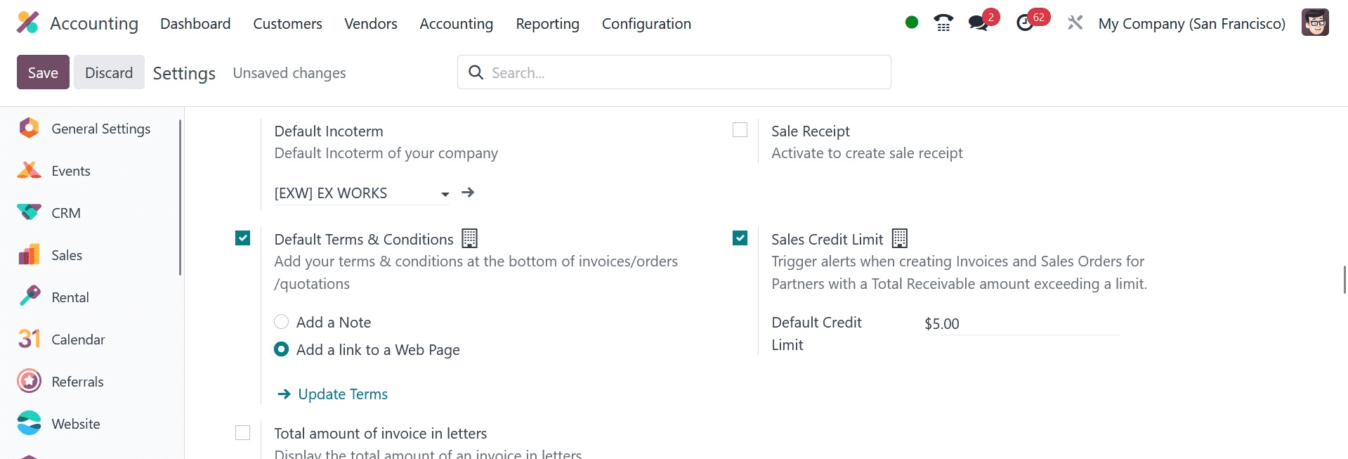 How to Set Default Terms & Conditions in Odoo 17 Accounting-cybrosys