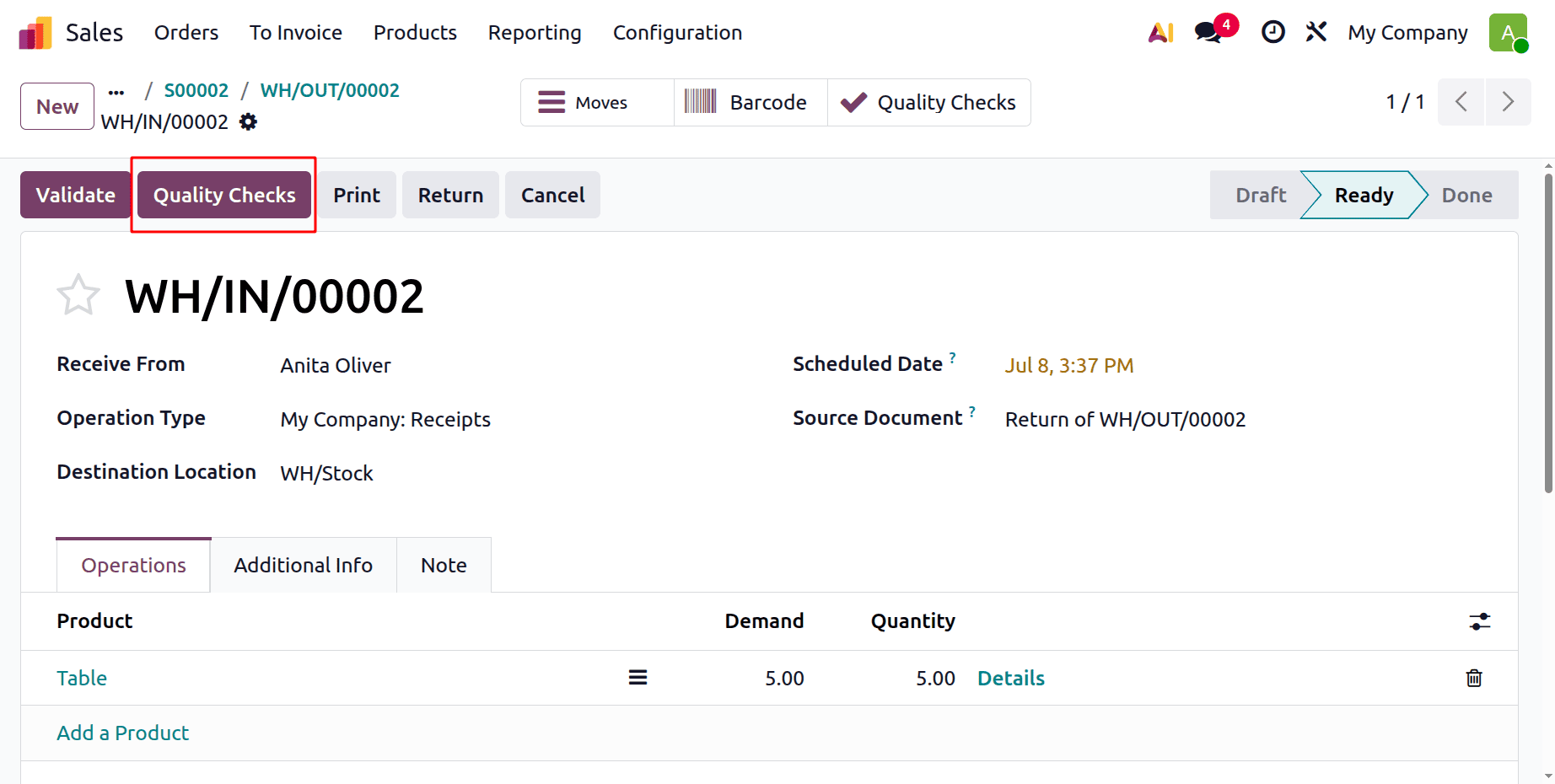 How to Set Quality Control Points on Operation Types in Odoo 19-cybrosys