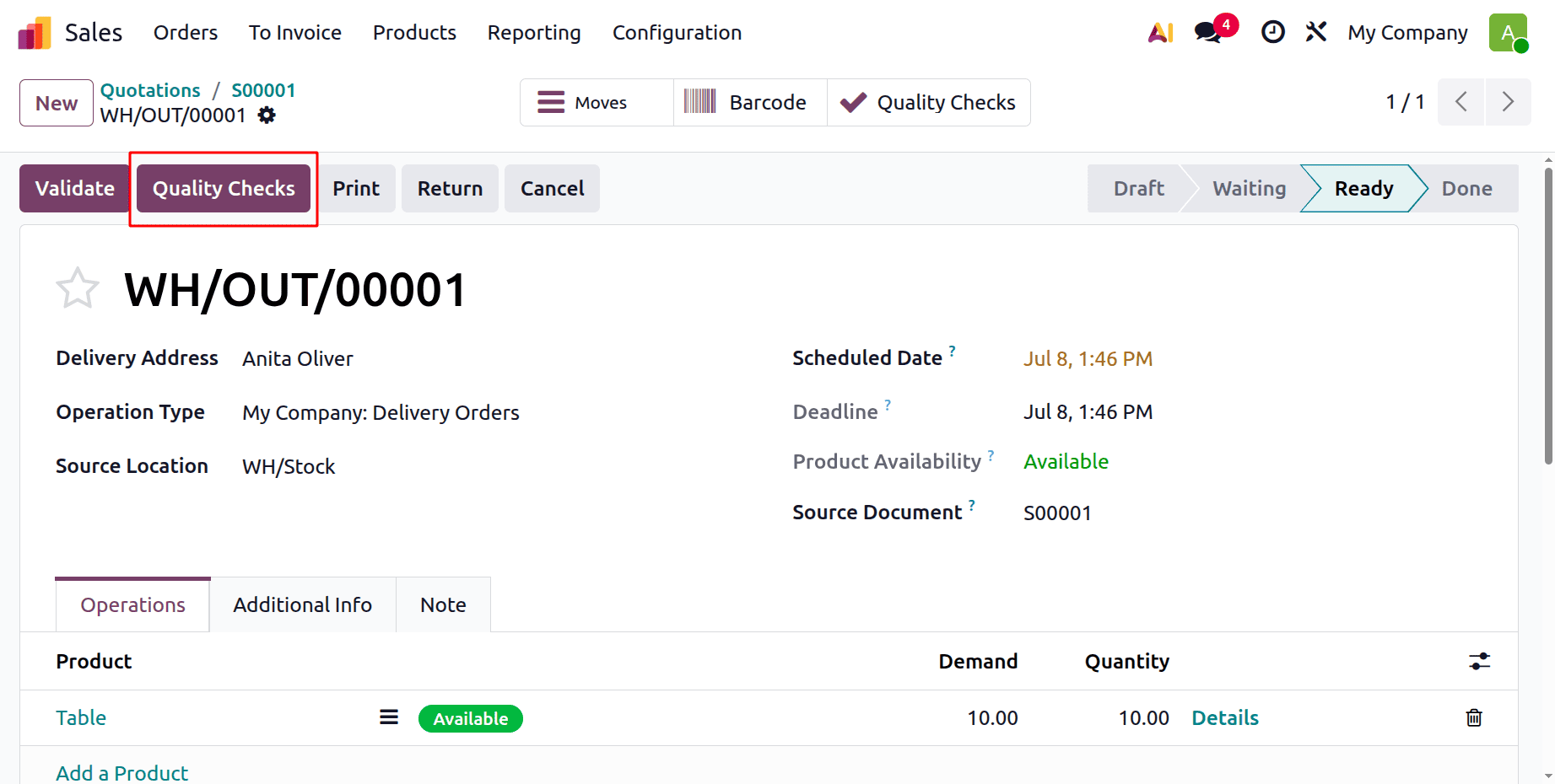 How to Set Quality Control Points on Operation Types in Odoo 19-cybrosys