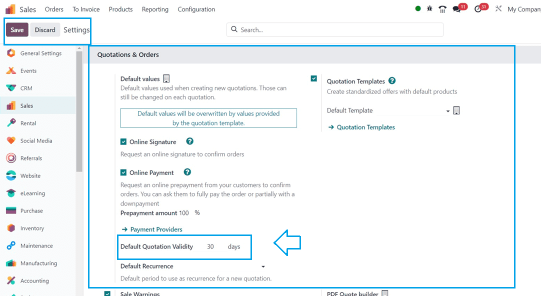 How to Set Quotation Validity in Odoo 17 Sales-cybrosys