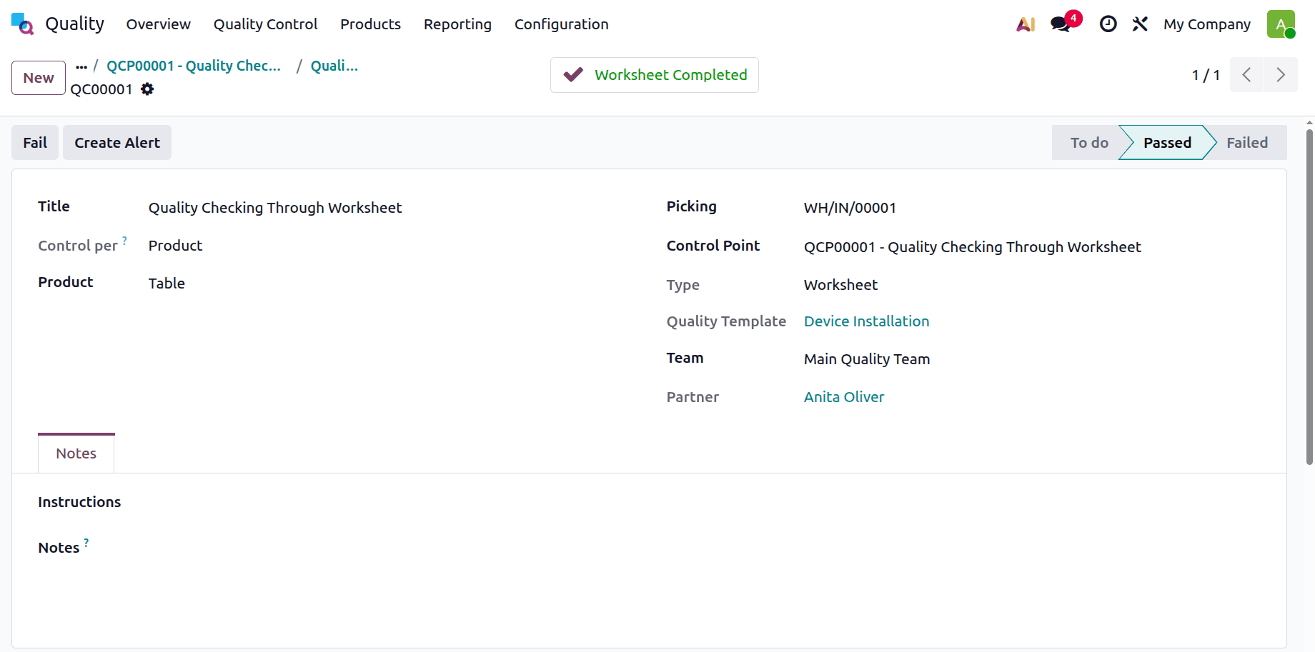 How to Set Up a Quality Worksheet Template in Odoo 19-cybrosys