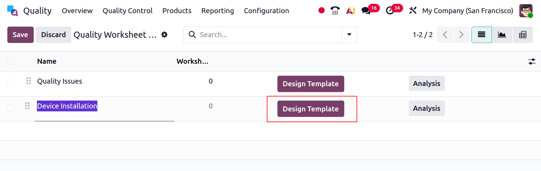 How to Set Up a Quality Worksheet Template in Odoo 19-cybrosys