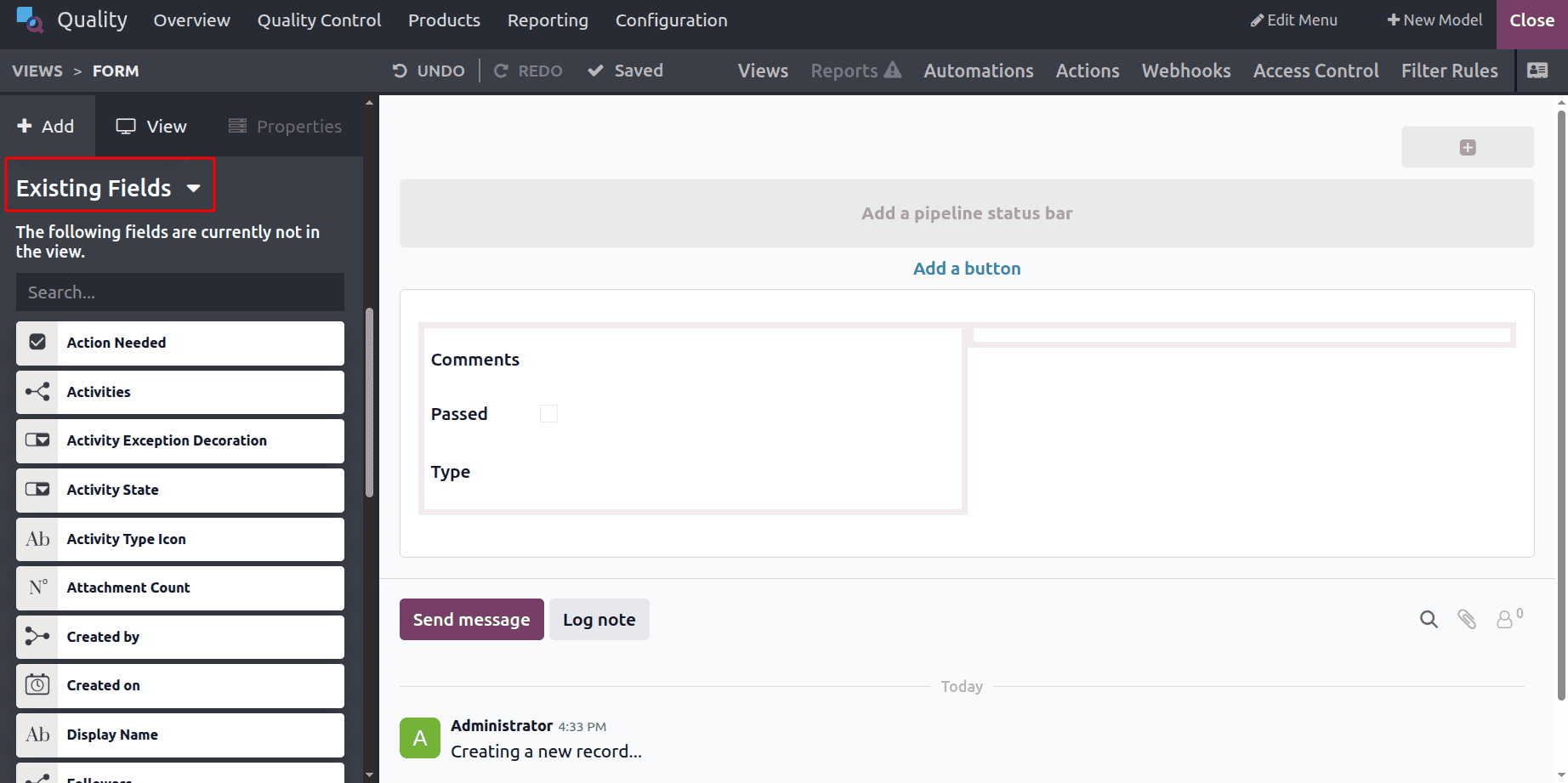 How to Set Up a Quality Worksheet Template in Odoo 19-cybrosys