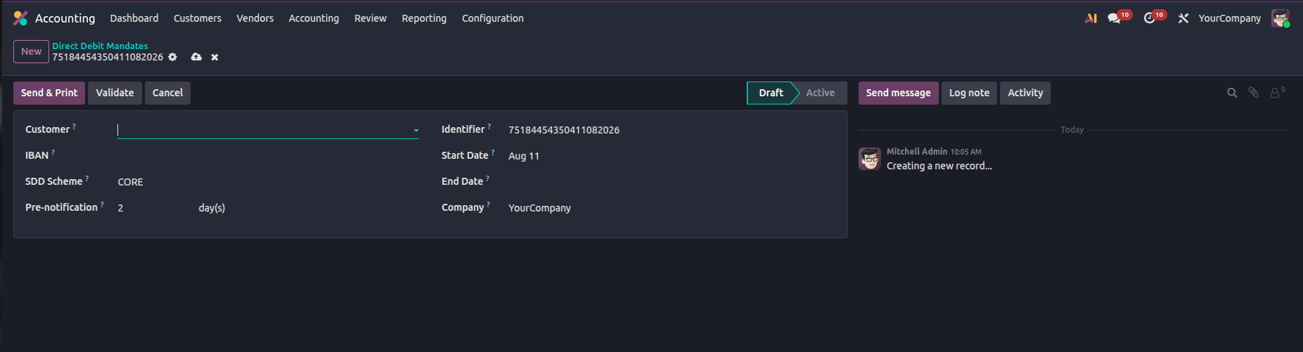 How to Set Up and Manage Direct Debit Mandates in Odoo 19-cybrosys