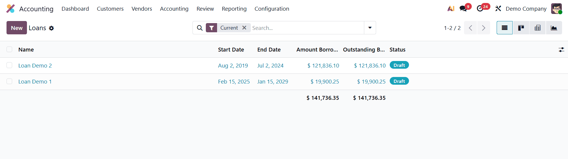 How to Set up And Manage Loans in Odoo 19 Accounting-cybrosys