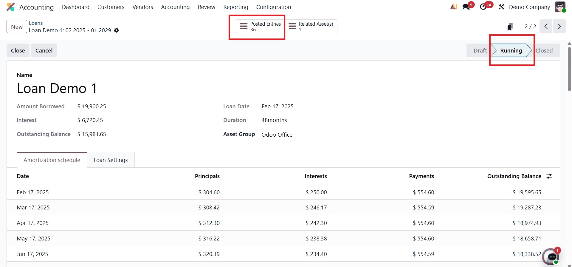 How to Set up And Manage Loans in Odoo 19 Accounting-cybrosys