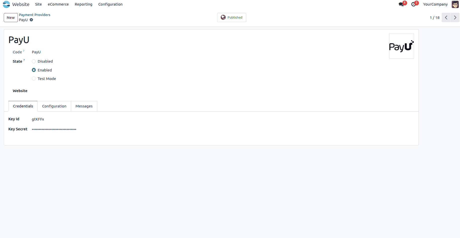 How to Set Up and Manage Payment Options in Odoo 18 E-Commerce-cybrosys