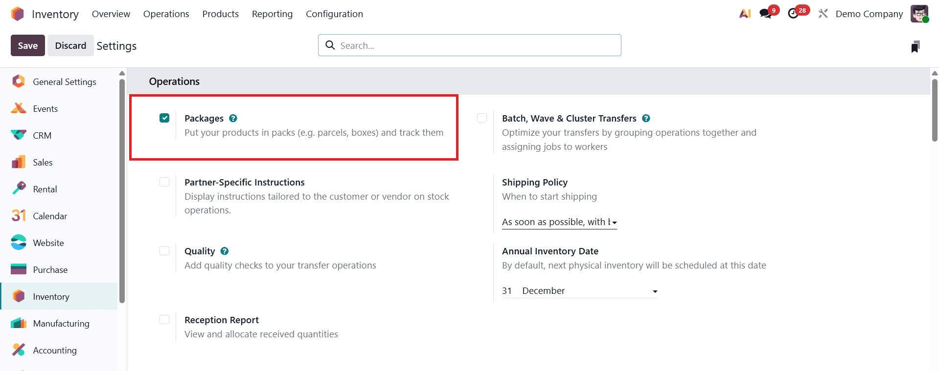 How to Set Up and Manage Product Packages in Odoo 19 Inventory-cybrosys