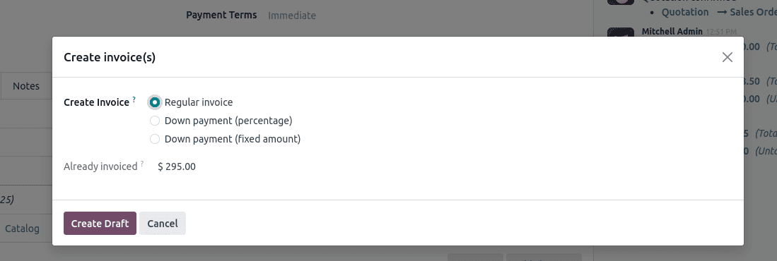 How to Set Up and Process Down Payments in Odoo 18 Sales-cybrosys