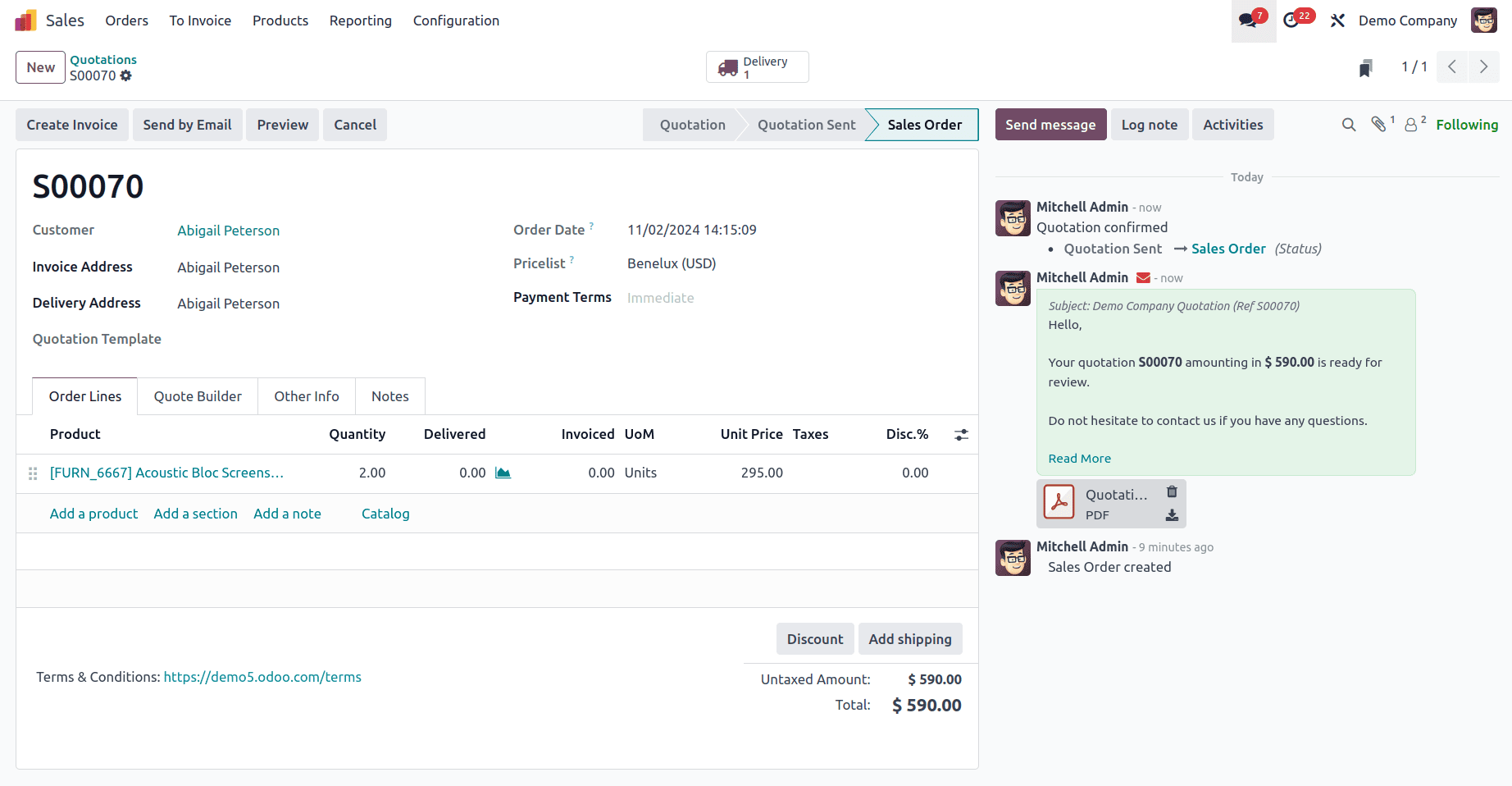 How to Set Up and Process Down Payments in Odoo 18 Sales-cybrosys