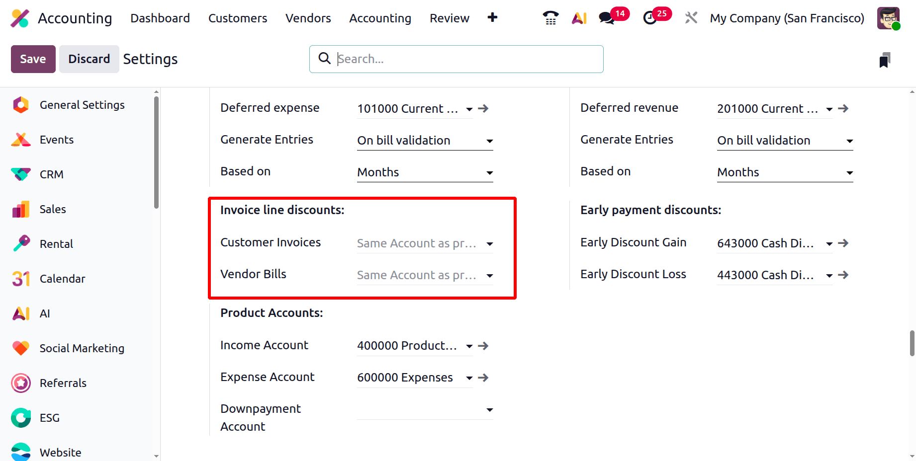 How to Set Up and Use Default Accounts in Odoo 19 Accounting-cybrosys