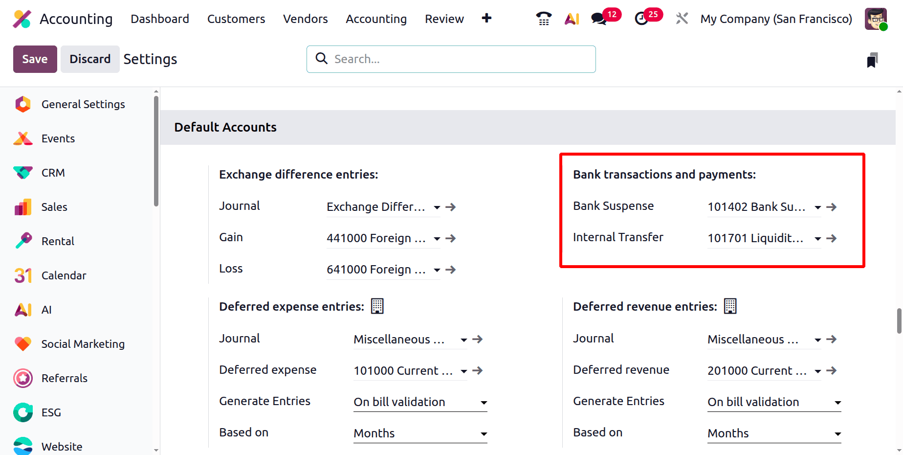 How to Set Up and Use Default Accounts in Odoo 19 Accounting-cybrosys