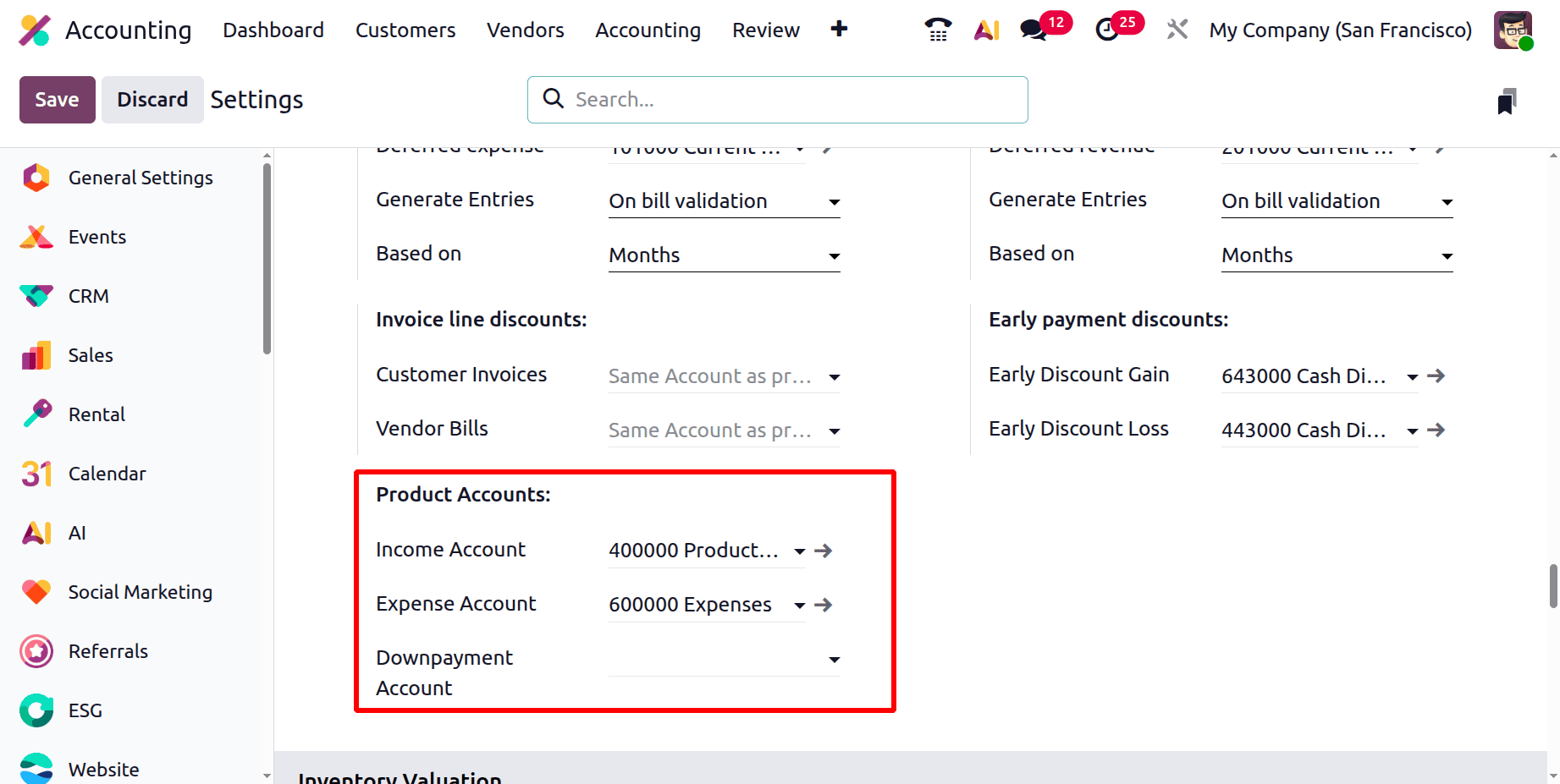 How to Set Up and Use Default Accounts in Odoo 19 Accounting-cybrosys
