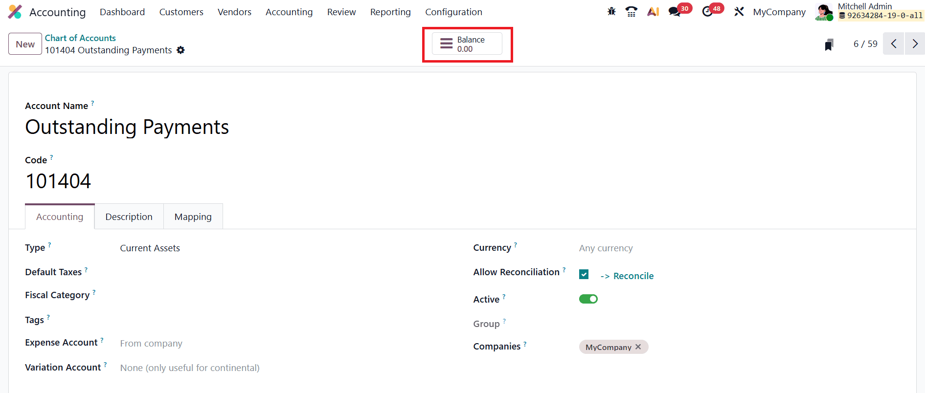 How to Set Up and Use Default Accounts in Odoo 19 Accounting-cybrosys