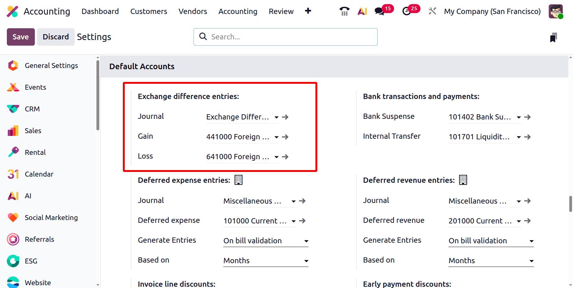 How to Set Up and Use Default Accounts in Odoo 19 Accounting-cybrosys