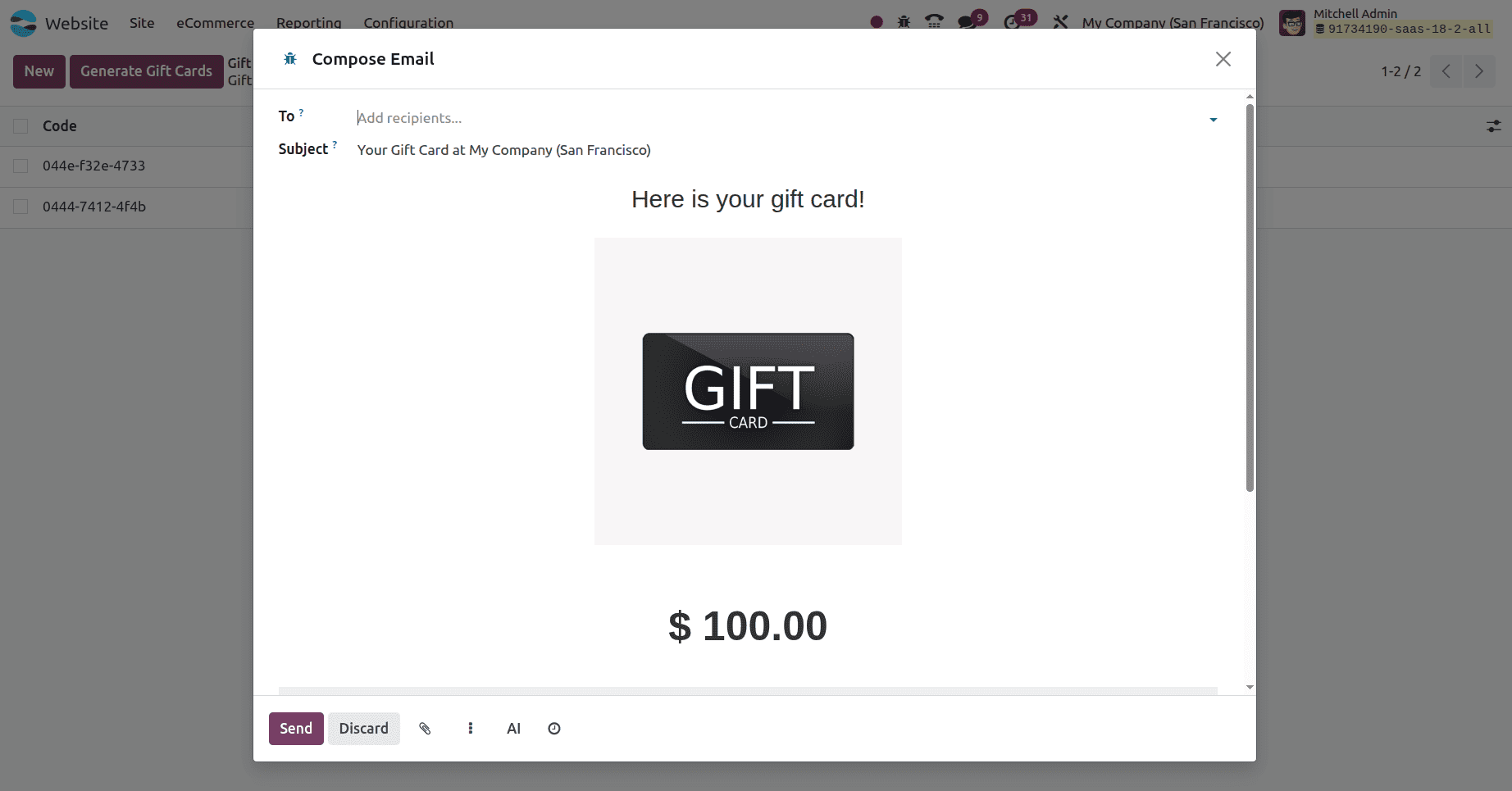 How to Set Up and Use Gift Cards and eWallets in Odoo 19 Sales-cybrosys