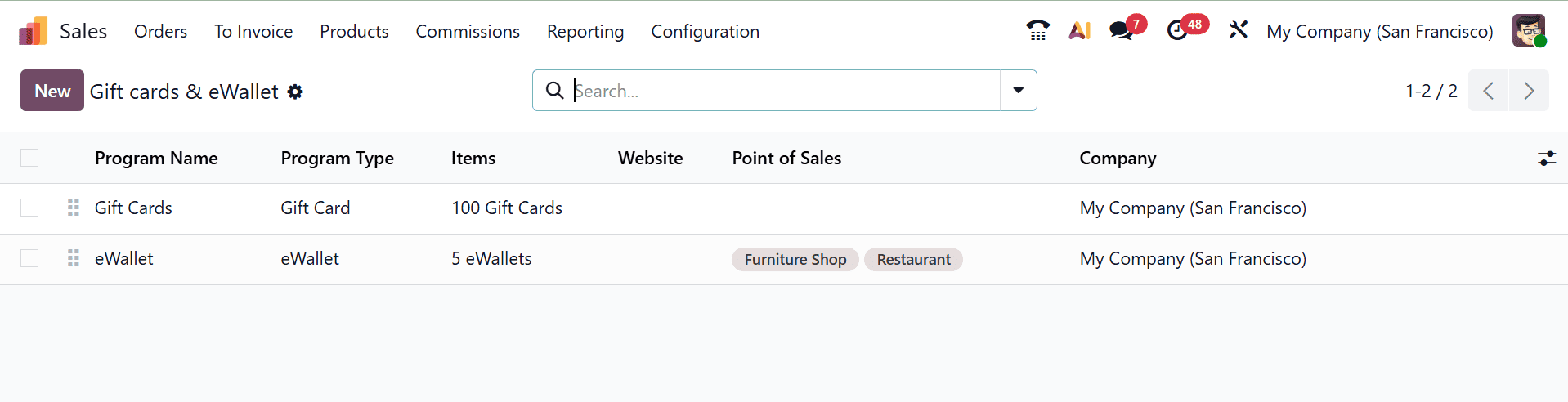 How to Set Up and Use Gift Cards and eWallets in Odoo 19 Sales-cybrosys
