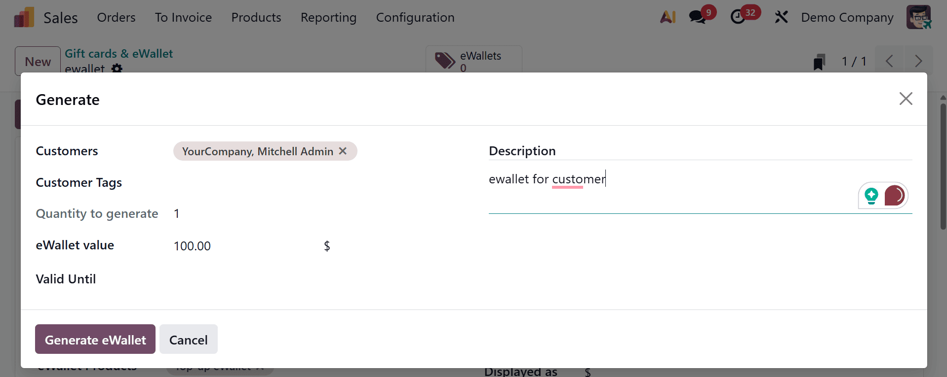 How to Set Up and Use Gift Cards and eWallets in Odoo 19 Sales-cybrosys
