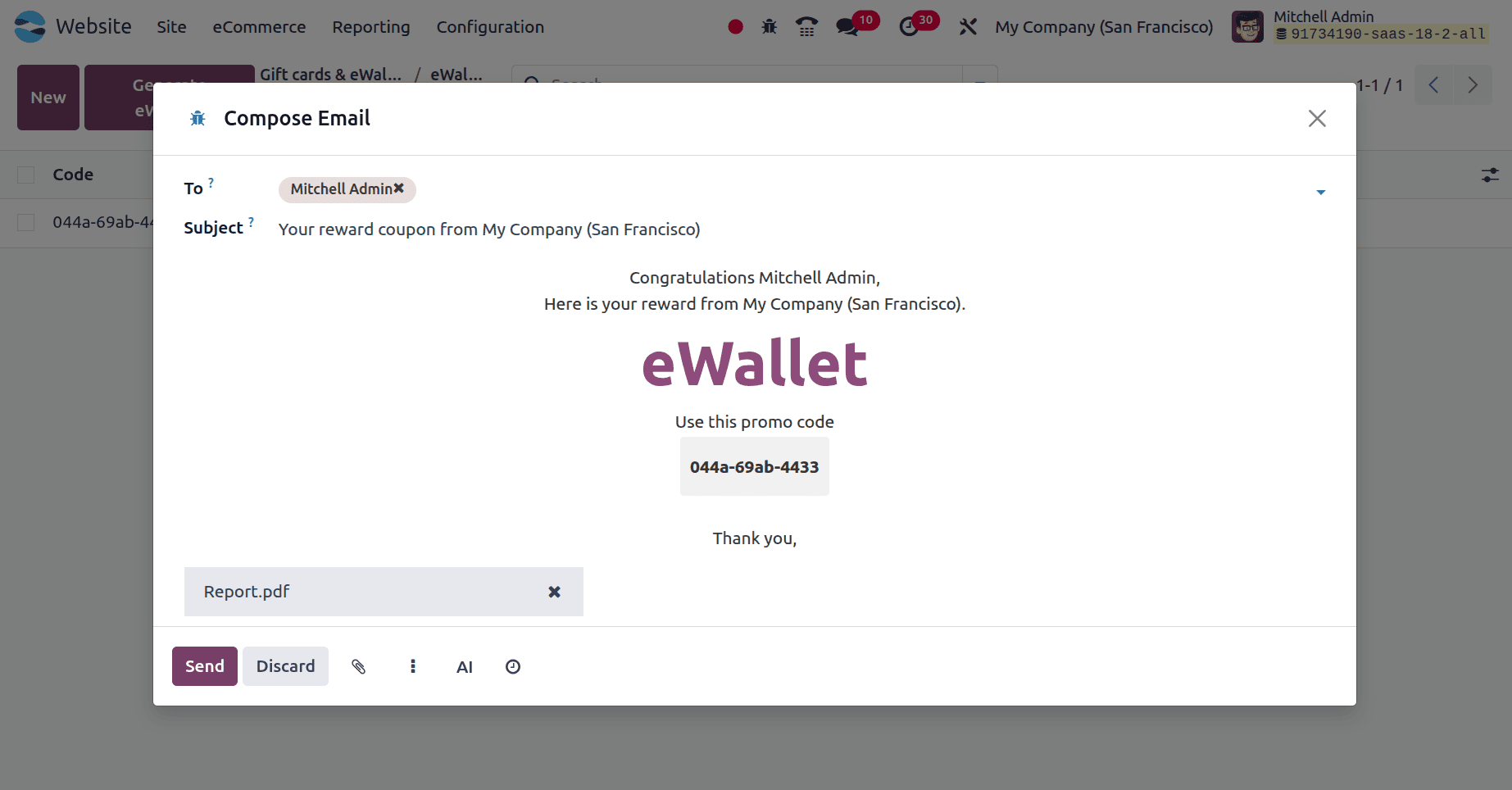 How to Set Up and Use Gift Cards and eWallets in Odoo 19 Sales-cybrosys