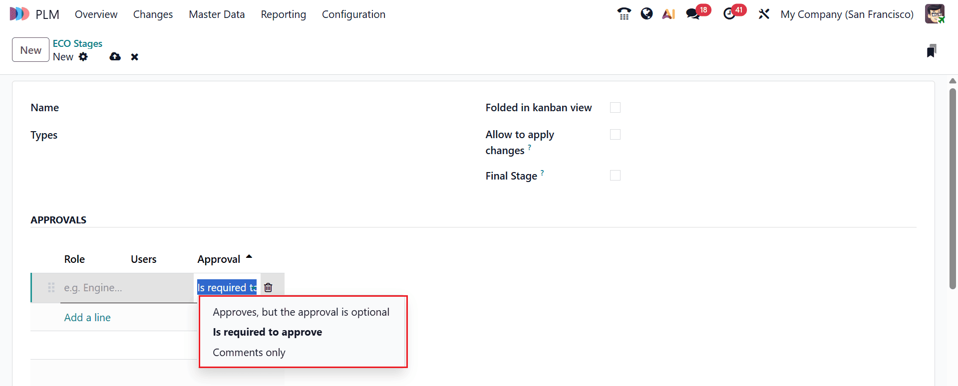 How to Set Up Approval Rules for ECO Stages in Odoo 19-cybrosys