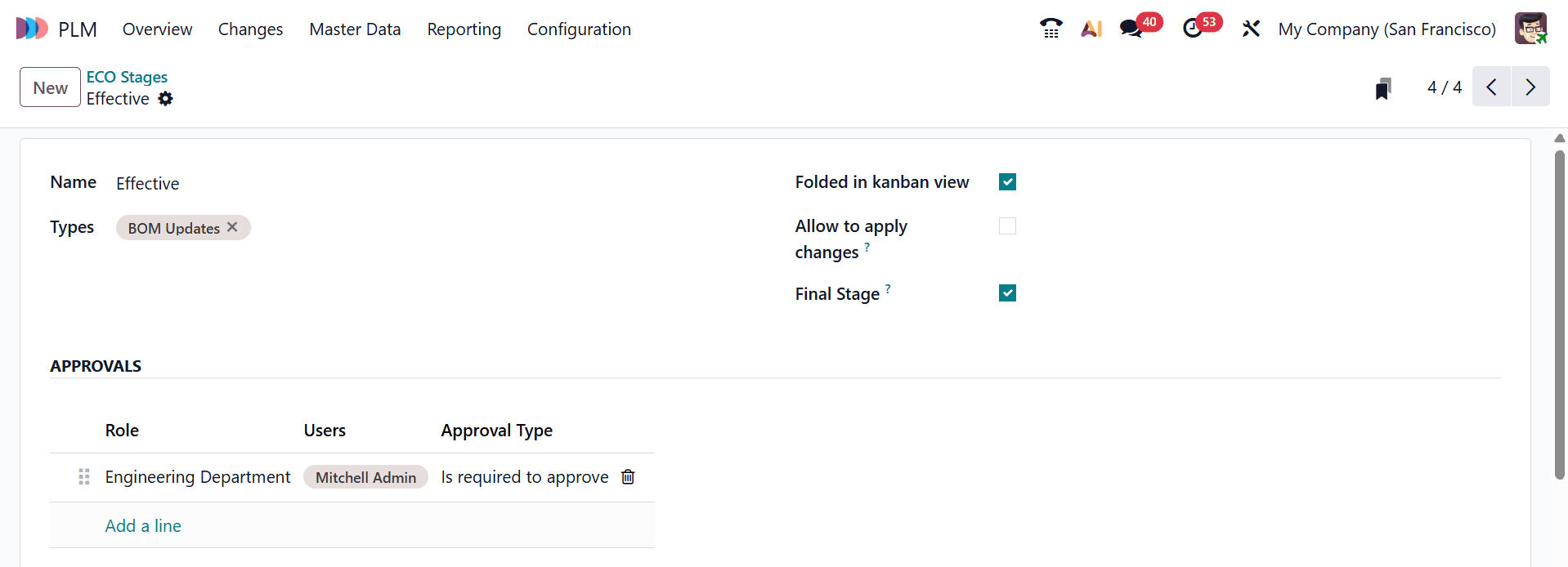 How to Set Up Approval Rules for ECO Stages in Odoo 19-cybrosys