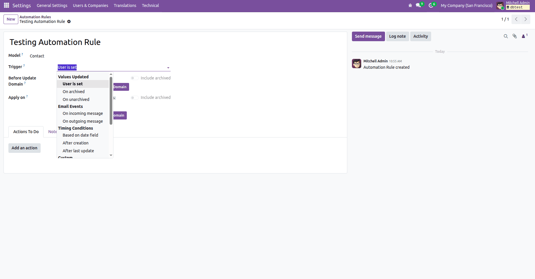 How to Set Up Automated Actions in Odoo 19 for Your Business-cybrosys