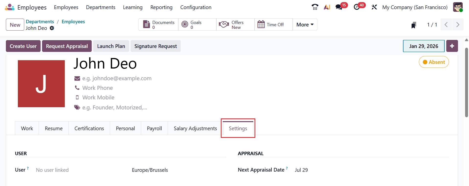 How to Set Up Company Departments in Odoo 19-cybrosys