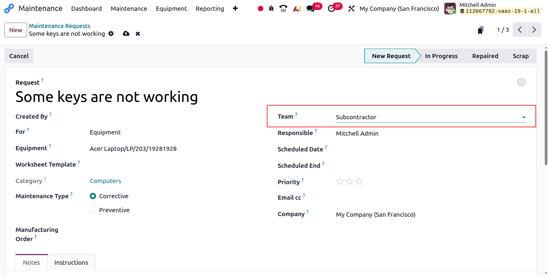 How to Set Up Maintenance Teams and Workflow Stages in Odoo 19-cybrosys