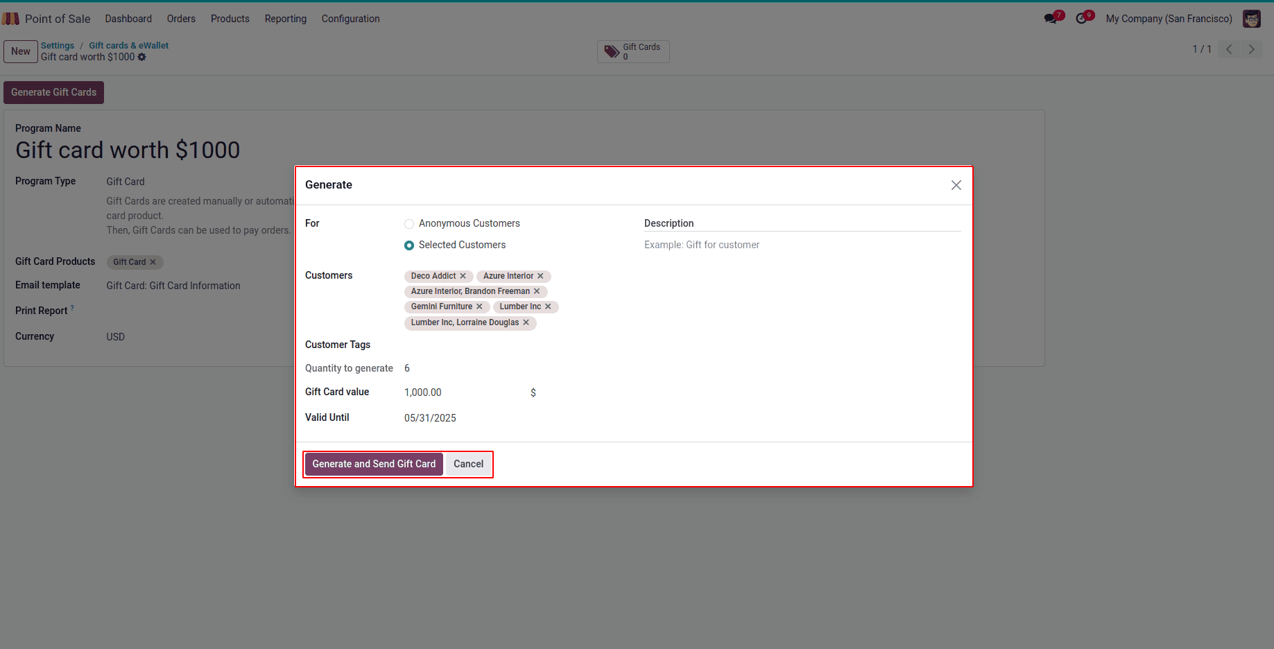 How to Set Up & Manage Gift Cards e-Wallets in Odoo 18 POS-cybrosys