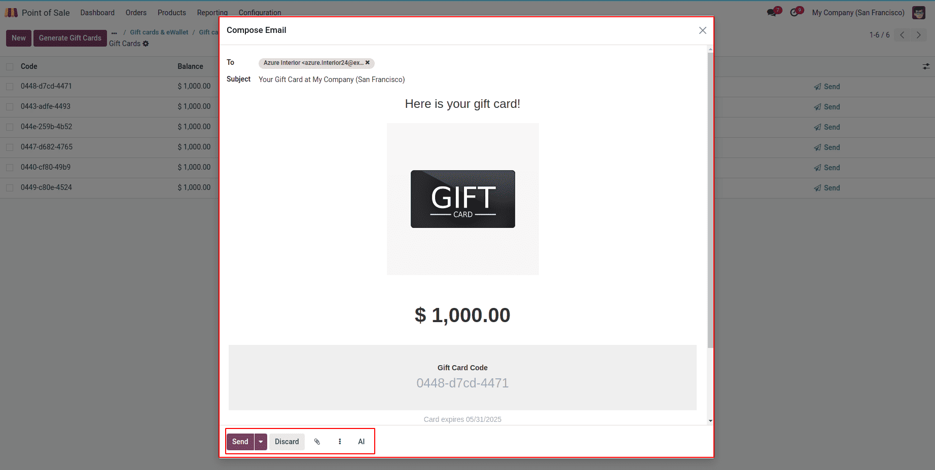 How to Set Up & Manage Gift Cards e-Wallets in Odoo 18 POS-cybrosys