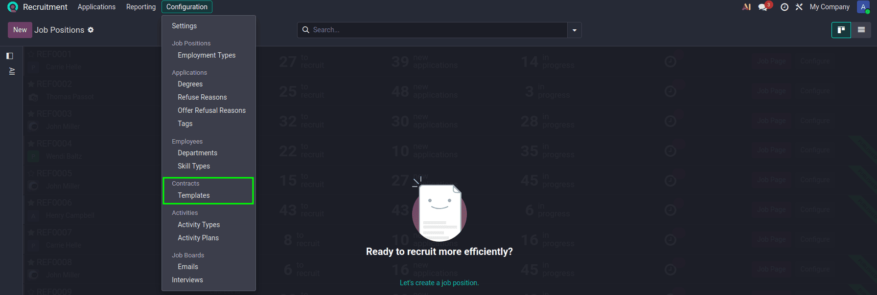 How to Set Up Offer Letters and Salary Packages in Odoo 19