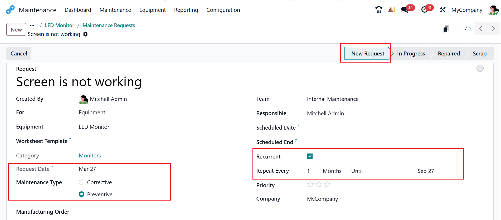 How to Set Up Preventive Maintenance in Odoo 19-cybrosys