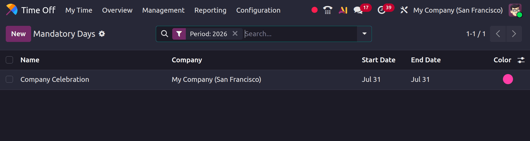 How to Set Up Public Holidays and Mandatory Leaves in Odoo 19-cybrosys