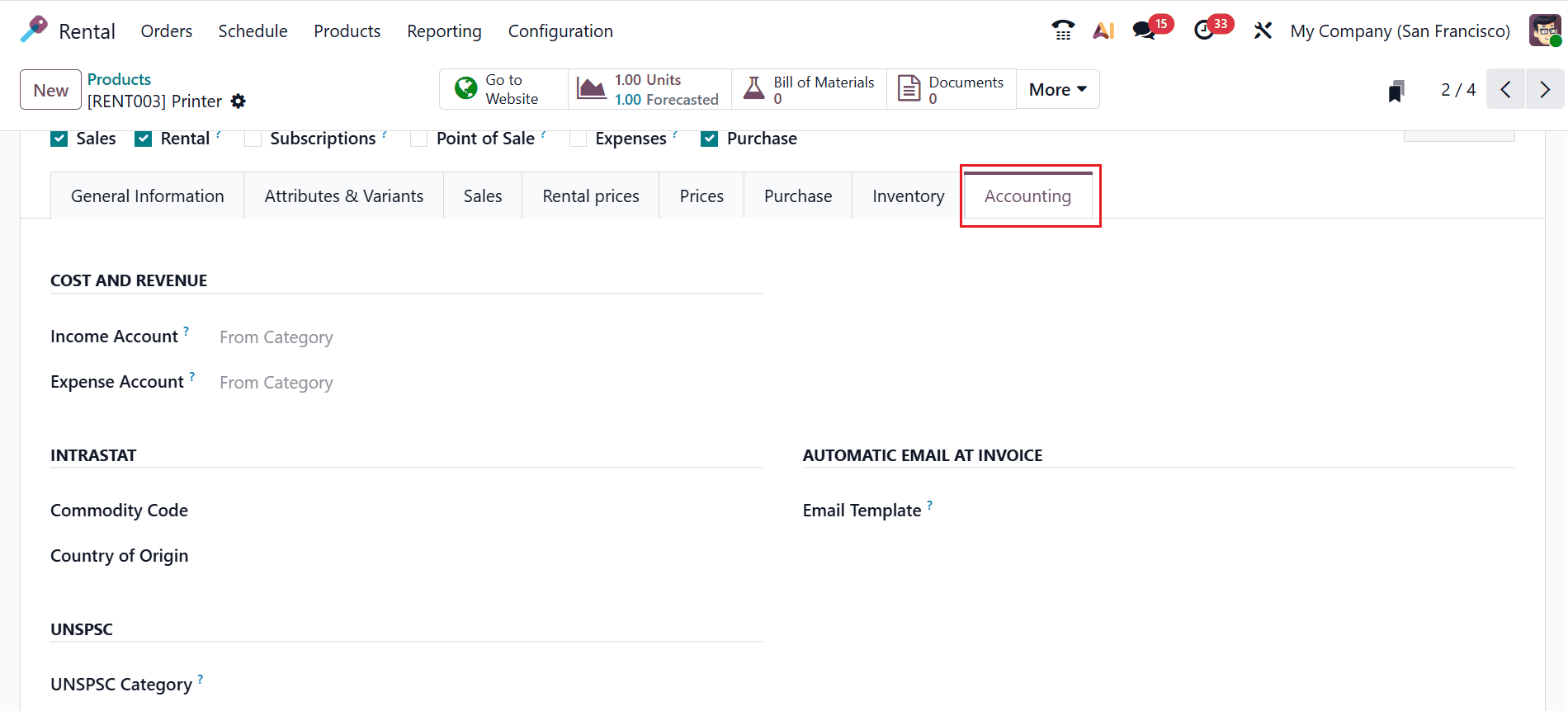 How to Set up Rental Products and Time Periods in Odoo 19-cybrosys