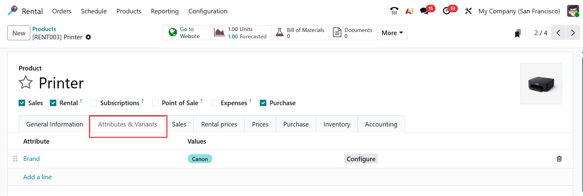 How to Set up Rental Products and Time Periods in Odoo 19-cybrosys
