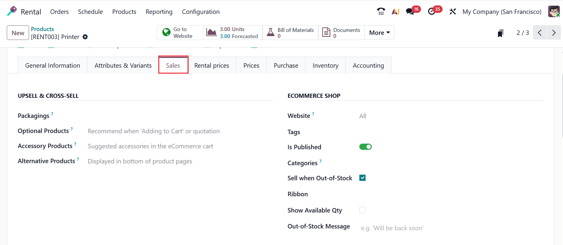 How to Set up Rental Products and Time Periods in Odoo 19-cybrosys