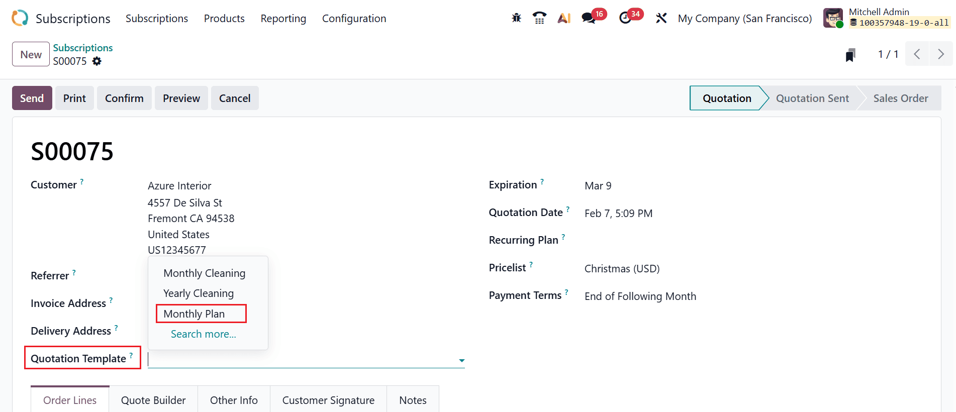 How to Set Up Subscription Templates in Odoo 19-cybrosys